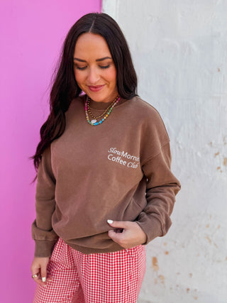Slow Morning Coffee Club Crewneck
