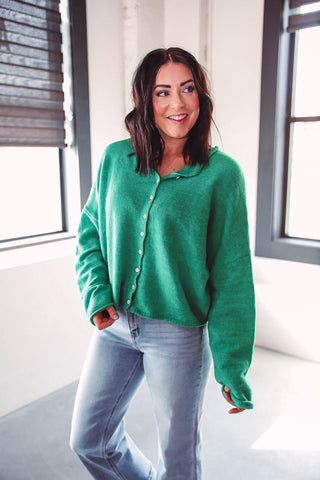 Quincy Cardigan-Kelly Green