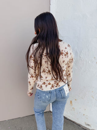 Francis Floral Sweater-Ivory