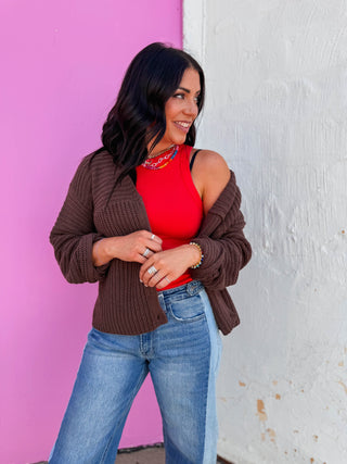 Harlow Cardigan-Espresso