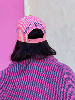 Make Heaven Crowded Stripe Trucker Hat