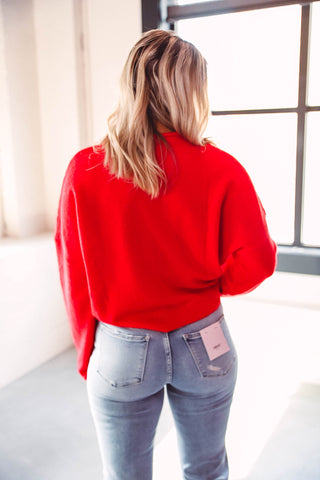 Quincy Cardigan-Red