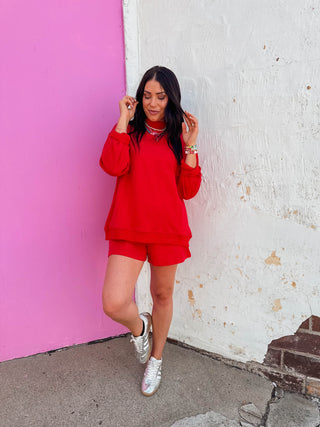 Slow Day Lounge Set-Red