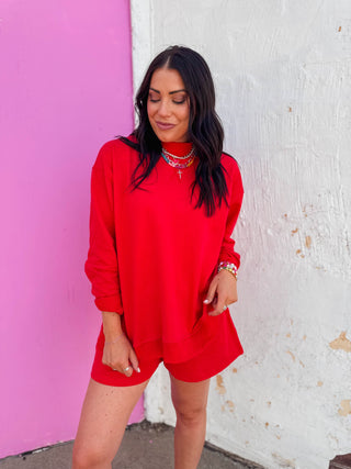 Slow Day Lounge Set-Red