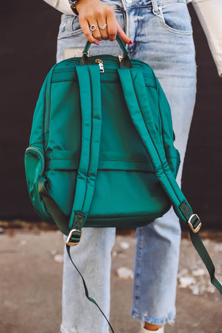 Victoria Nylon Backpack-Green Ray