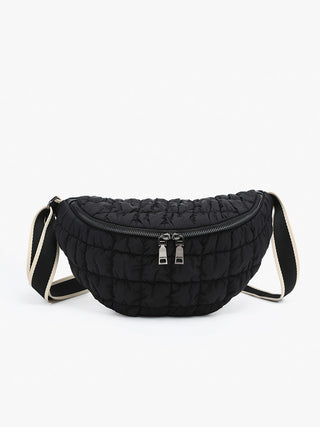 Harley Nylon Quilted Belt Bag-Black