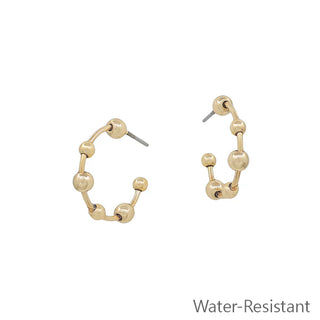 Graduated Bead Hoops-Gold