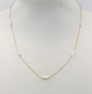 Seed Bead Chain Necklace-Gold