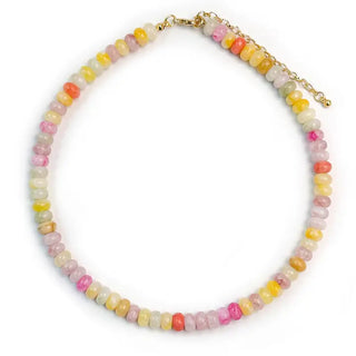 Natural Stone Sunset Beaded Necklace