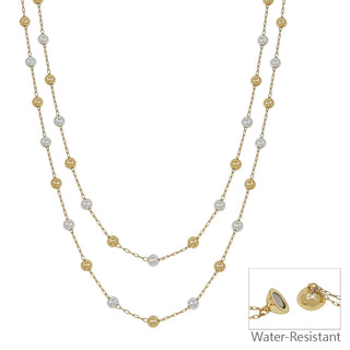 Gold & Silver Layered Beaded Necklace