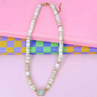 Dream Pop Gemstone Necklace-Nude