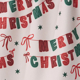 Christmas Banner Tea Towel - Geometry