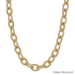 Gold Chunky Oval Chain Necklace