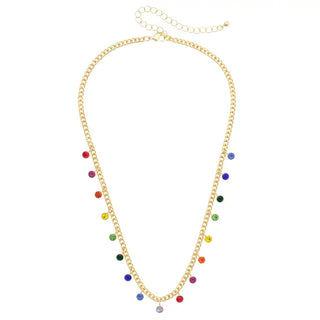Wilder Gemstone Drip Necklace-Multi