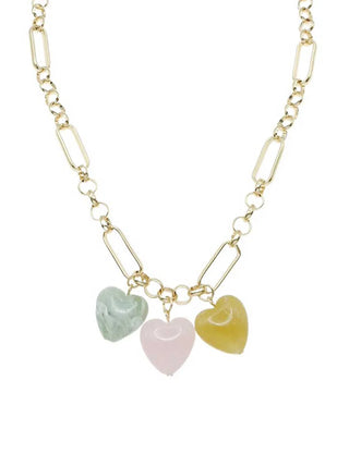 Acrylic Heart Charm Necklace
