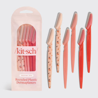 Recycled Plastic Dermaplaners 6pc Set-Assorted Cherry Blossom