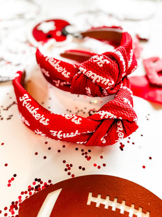 Huskers Headband-Red