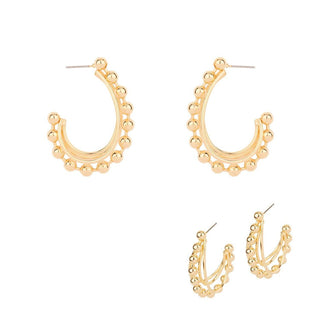 Gold Metal Hoop Earring