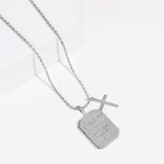 Philippians 4:13 Silver Necklace