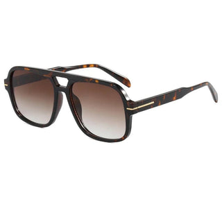 Natalie Oversized Aviator Sunglasses-Brown Tortoise Frame/Brown Ombre Lens