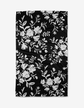 Botanical Silhouettes Charcoal Tea Towel - Geometry