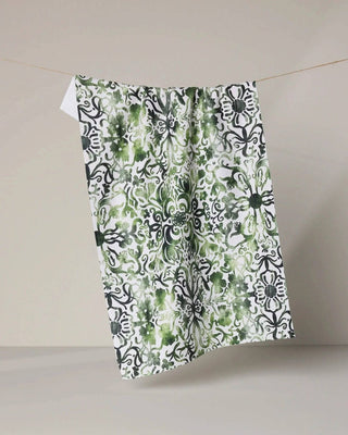 Green Goddess Tea Towel - Geometry
