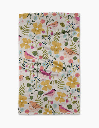 Summer Songbirds Tea Towel - Geometry
