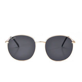 Georgie Large Round Sunglasses-Black - DAX Eyewear