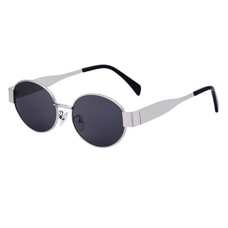 Lola Oval Sunglasses-Silver
