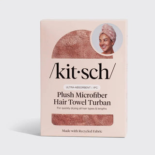 Terracotta Plush Microfiber Hair Towel Turban