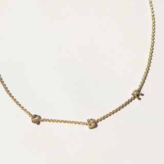 "Go Big Red" Initial Necklace  - Nickel & Suede