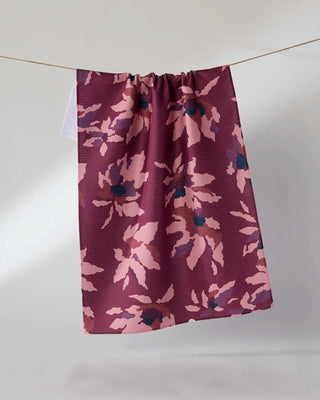 Mulberry Bloom Tea Towel - Geometry