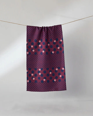 Mulberry Dot Bar Towel - Geometry