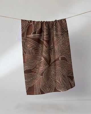 Pearl Botanical Tea Towel - Geometry