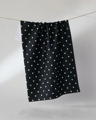 Spookydots Tea Towel-Black - Geometry
