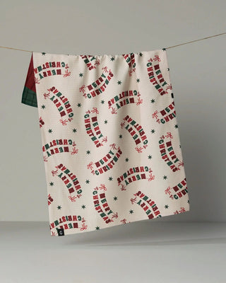 Christmas Crafts Luxe Kitchen Towel - Geometry