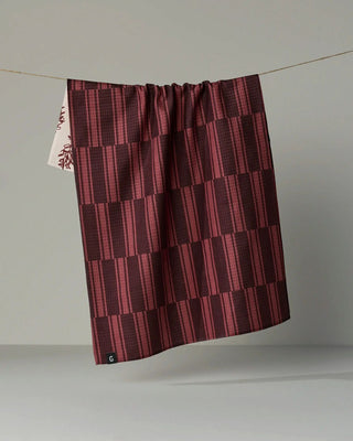 Festive Cranberry Luxe Kitchen Towel - Geometry