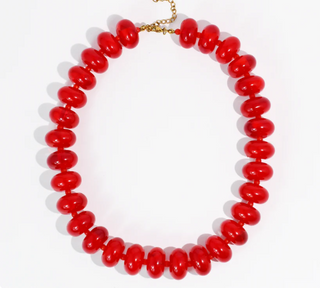 Sugar Bead Red Necklace
