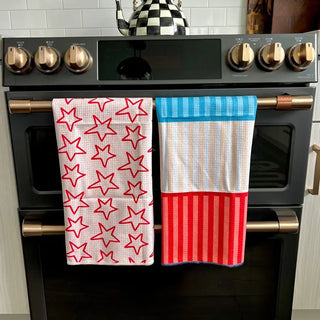 Stars/stripes On Stripes: 2 Double Sided-hand Towels
