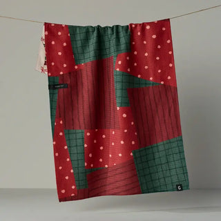 Christmas Crafts Luxe Kitchen Towel - Geometry