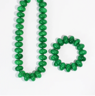 Sugar Beads Necklace & Bracelet Set-Green