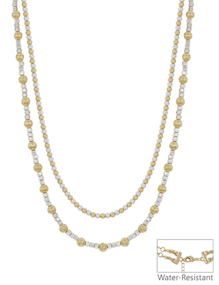2 Layer Gold & Silver Multiway Necklace