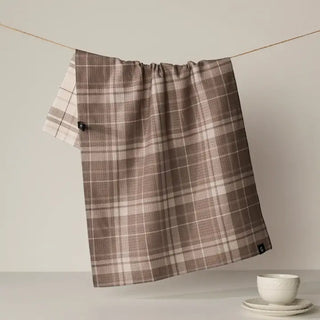 Oat Plaid Luxe Kitchen Towel - Geometry