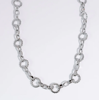 Circle Chain Necklace Silver