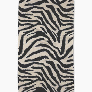 Zira Black Tea Towel - Geometry