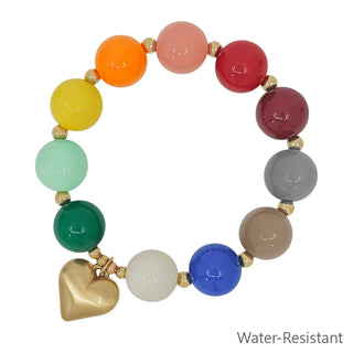 Multi Beaded Heart Bracelet