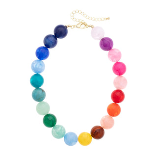 Mickey Gumball Beaded Necklace-Rainbow Multi