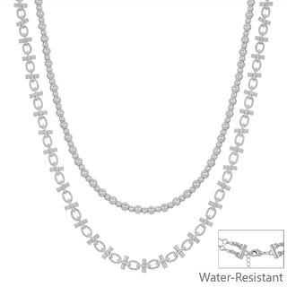 Silver Layered Beaded Multiway Necklace