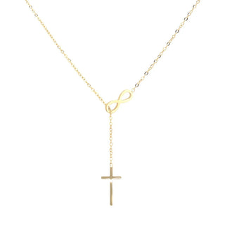 Gold Infinity Cross Necklace