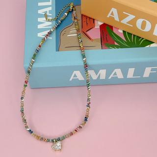Gem Love Beads Necklace-Terracotta
